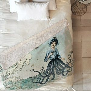 Sherpa Blanket- "Sea Fairy" by the artist Belle13